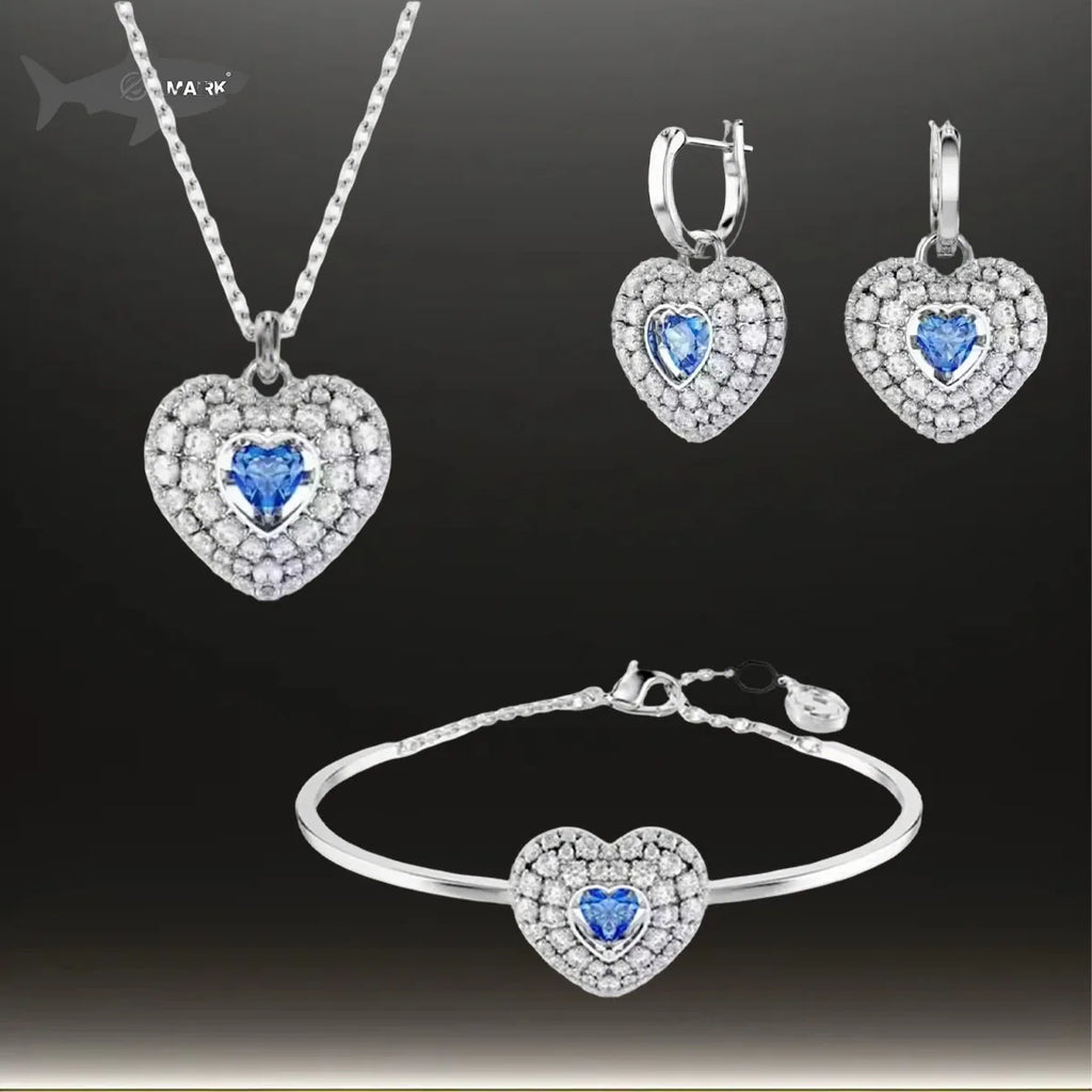 2025 New Hot Selling High-end Ocean Love Design Necklace Pendant Earrings Bracelet Jewelry Set Simple and Natural Gift Giving