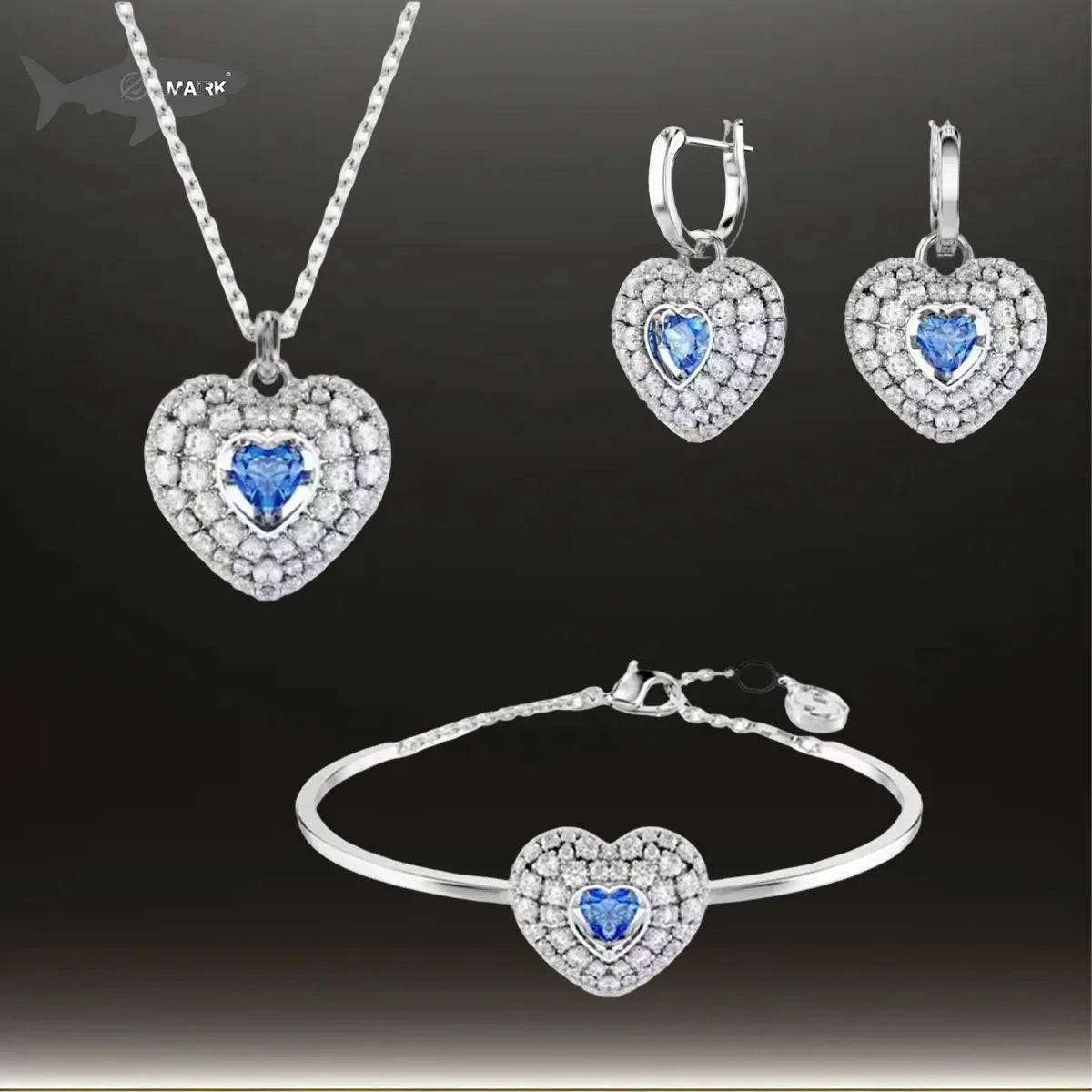 2025 New Hot Selling High-end Ocean Love Design Necklace Pendant Earrings Bracelet Jewelry Set Simple and Natural Gift Giving